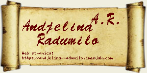 Andjelina Radumilo vizit kartica